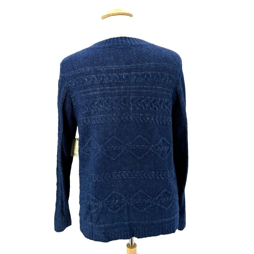 NWT St. John's Bay Blue Long Sleeve Knit Sewater Womens XL - Picture 4 of 9